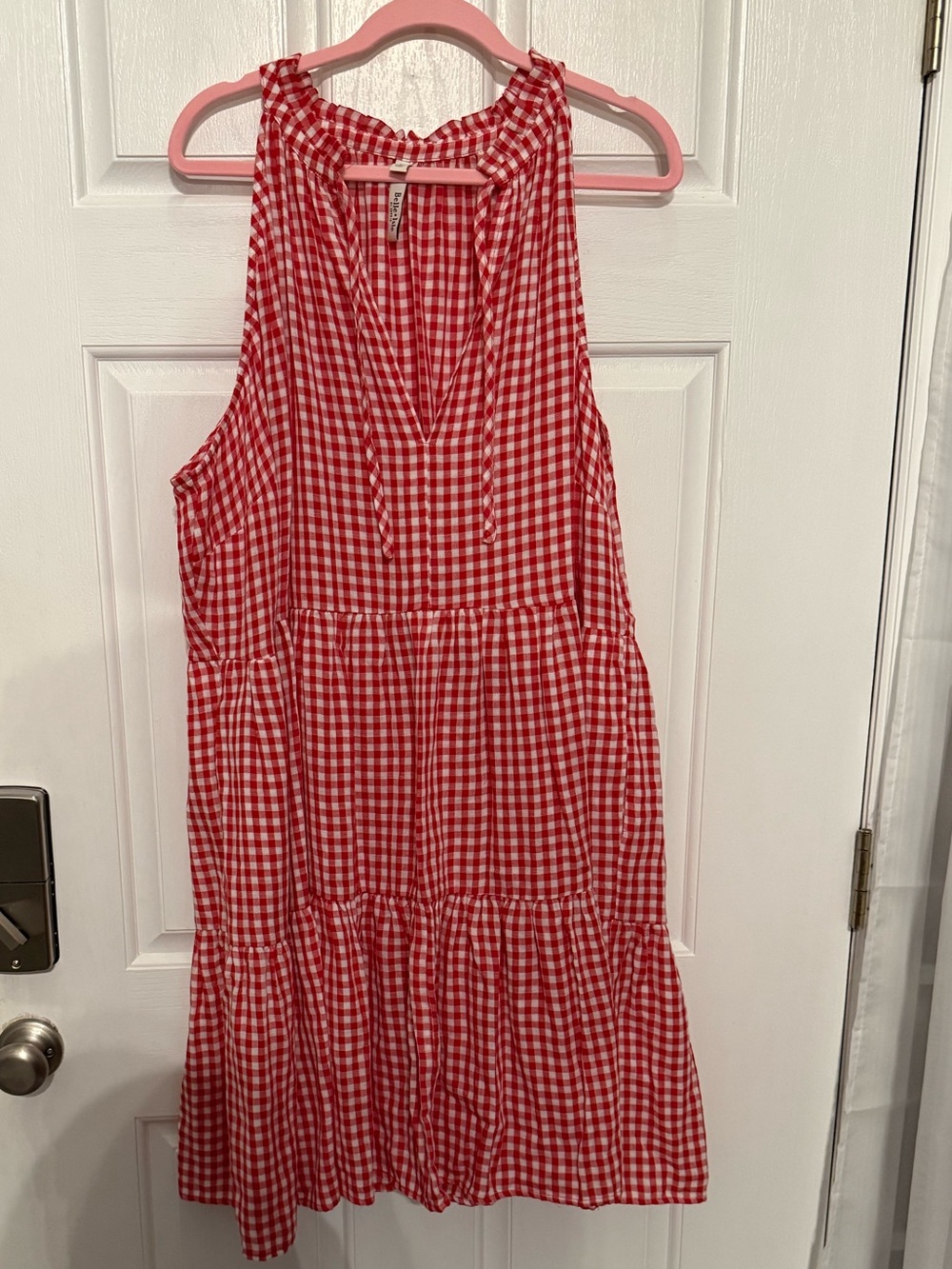 Red Gingham Tiered Sleeveless Dress NWT Torrid Sz 4
